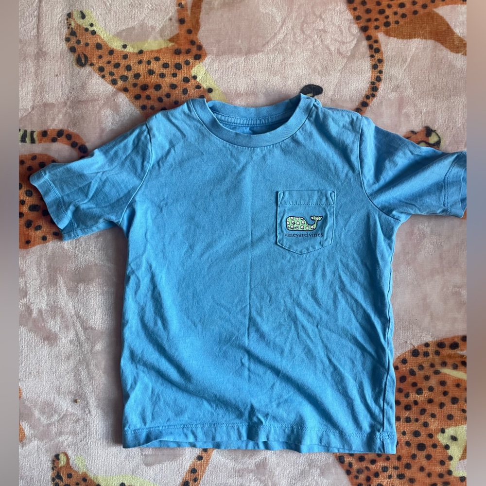 Vinyard Vines Blue Kids T-Shirt with Pocket Design